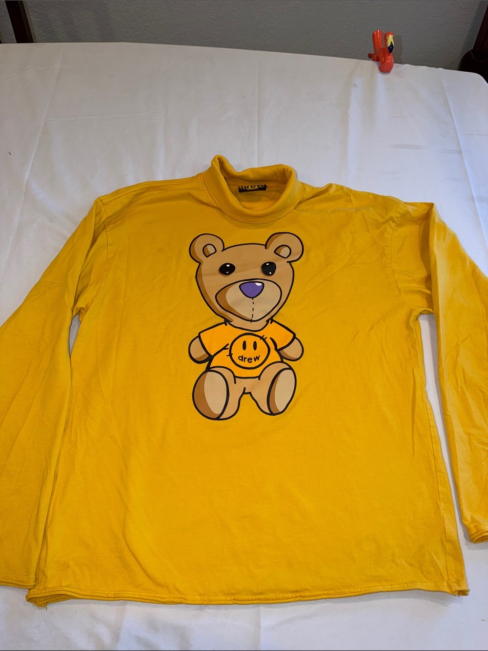 Drew House - Justin Bieber's Yellow Teddy Long-Sleeve Turtleneck SZ M